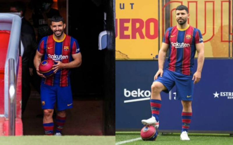 EL KUN AGÜERO FIRMÓ POR DOS AÑOS CON EL FC BARCELONA