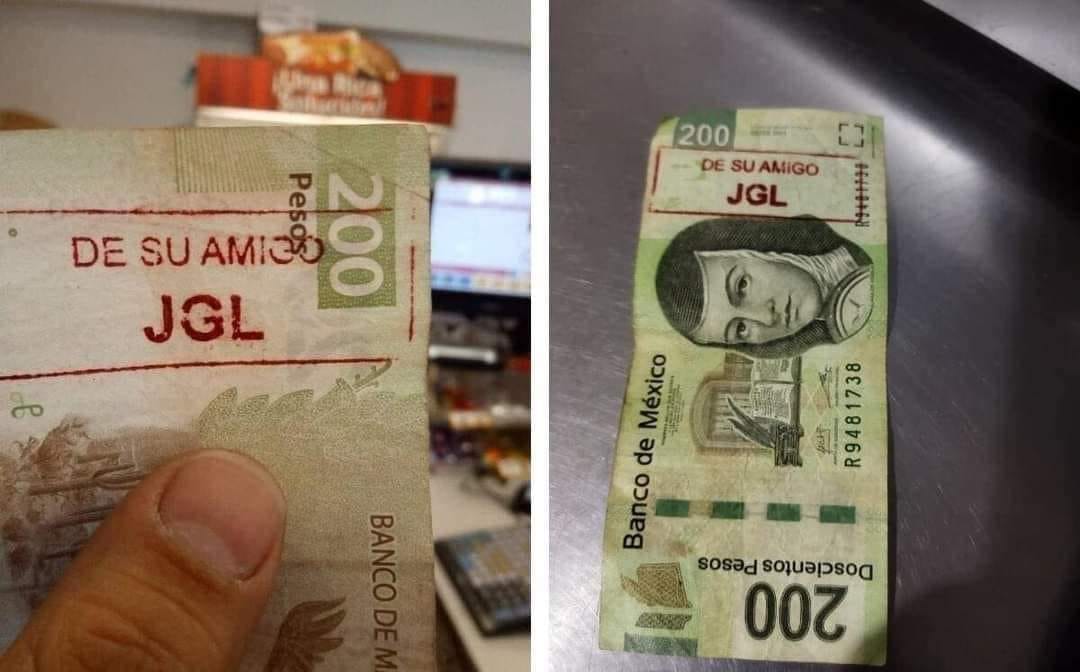 CIRCULAN BILLETES DE 200 PESOS CON INICIALES DE «EL CHAPO» EN SINALOA